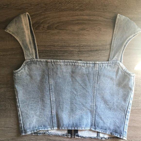 Lioness/Peppermayo Denim Crop Top - Picture 2 of 4